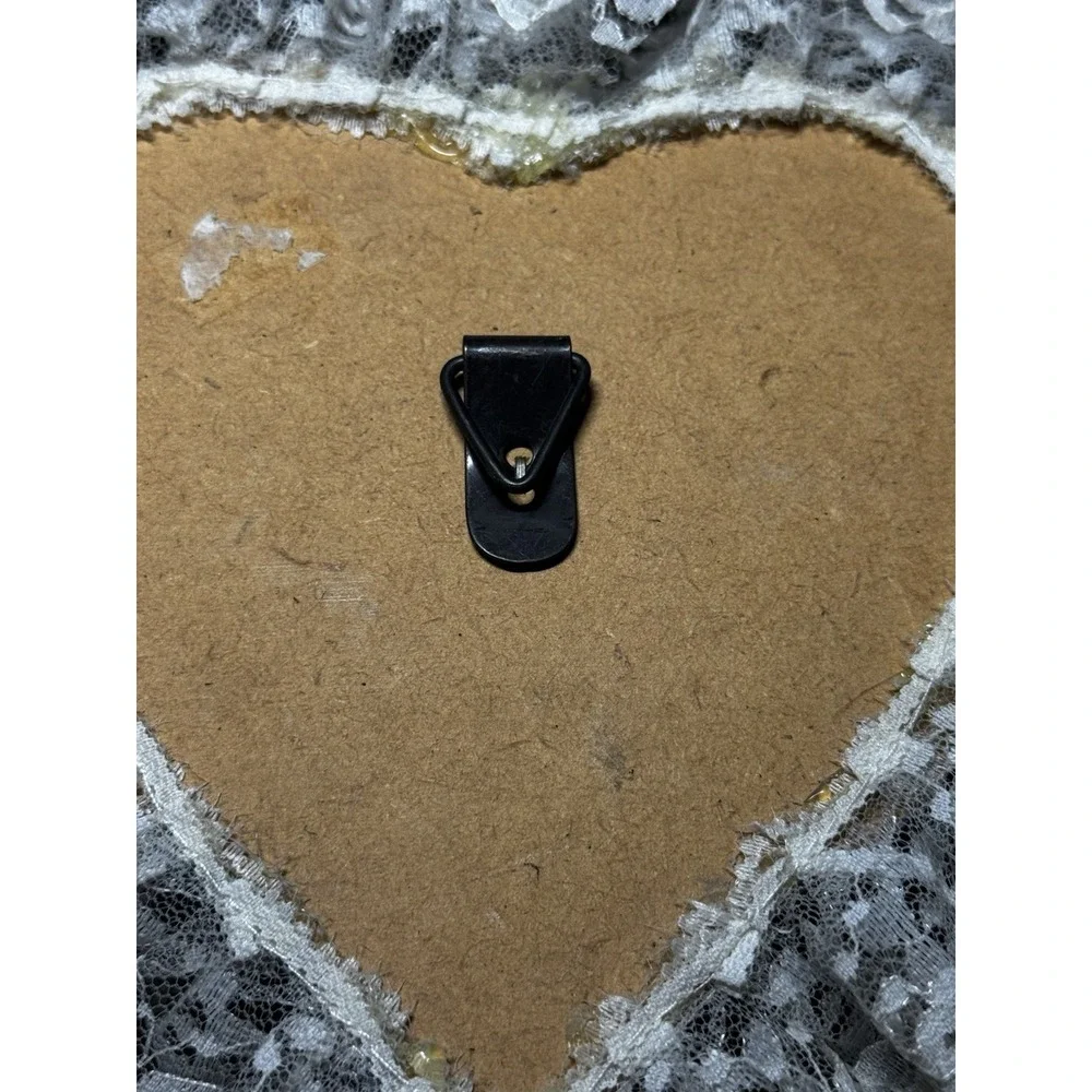 Vintage Blue Wooden Heart Wall Key Holder Hand Painted Floral Cottagecore
